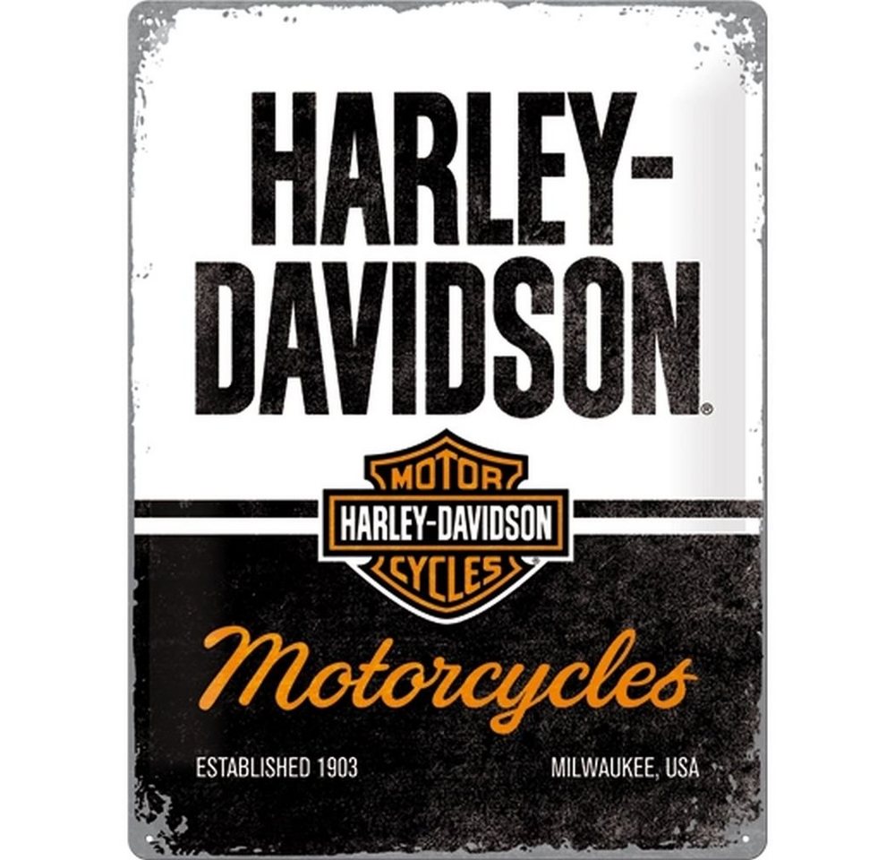 Nostalgic-Art Metallschild Blechschild 30 x 40 cm - Harley-Davidson - Motorcycles von Nostalgic-Art