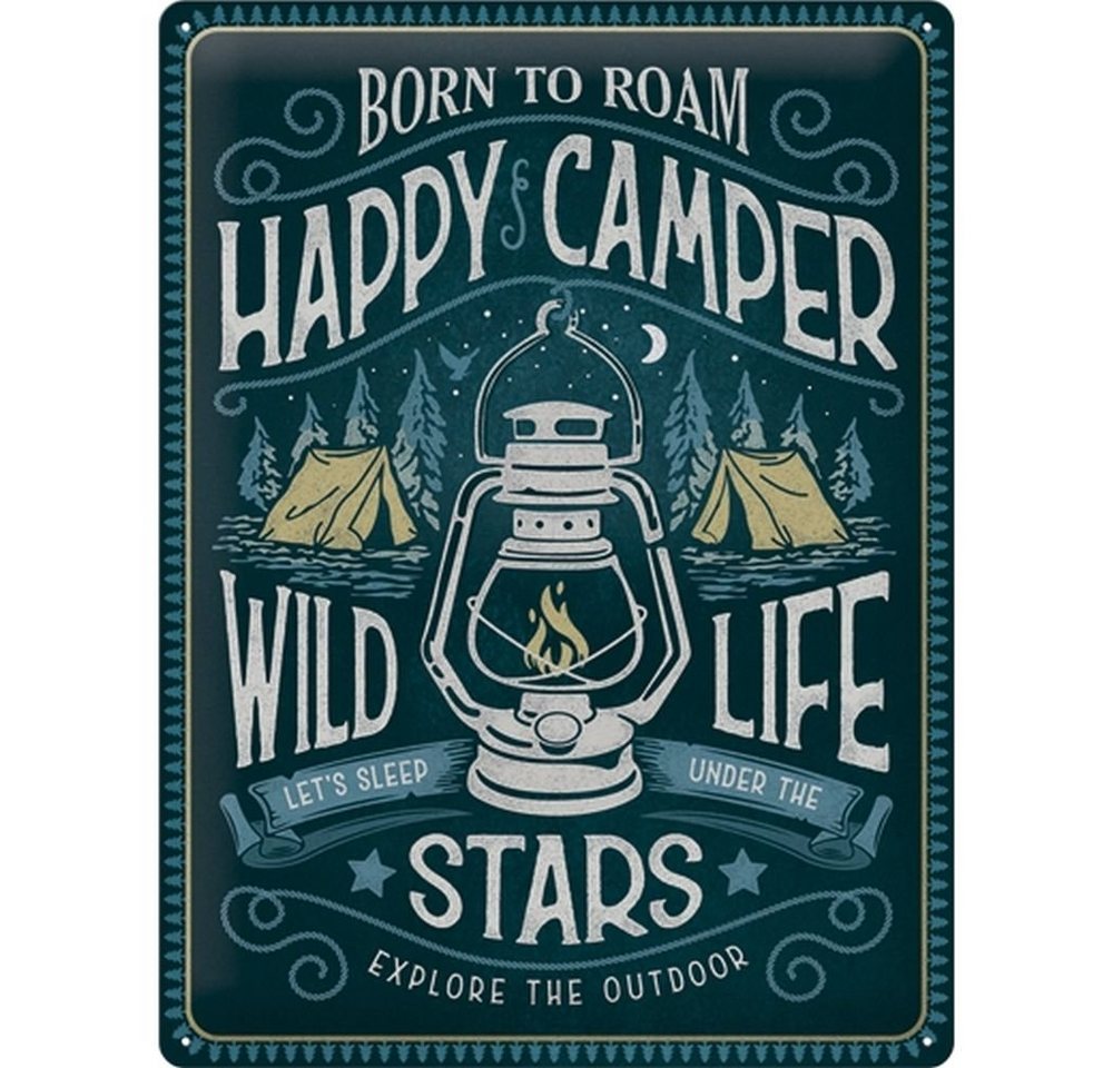 Nostalgic-Art Metallschild Blechschild 30 x 40 cm - Outdoor & Activities - Happy Camper Nostalgic-Art Metallschild Blechschild 30 x 40 cm - Outdoor & Activities - Happy Camper von Nostalgic-Art