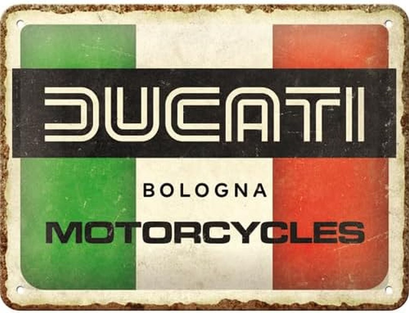 Nostalgic-Art Metallschild Blechschild 15 x 20 cm - Ducati - Italy Giugiaro Logo Nostalgic-Art Metallschild Blechschild 15 x 20 cm - Ducati - Italy Giugiaro Logo von Nostalgic-Art