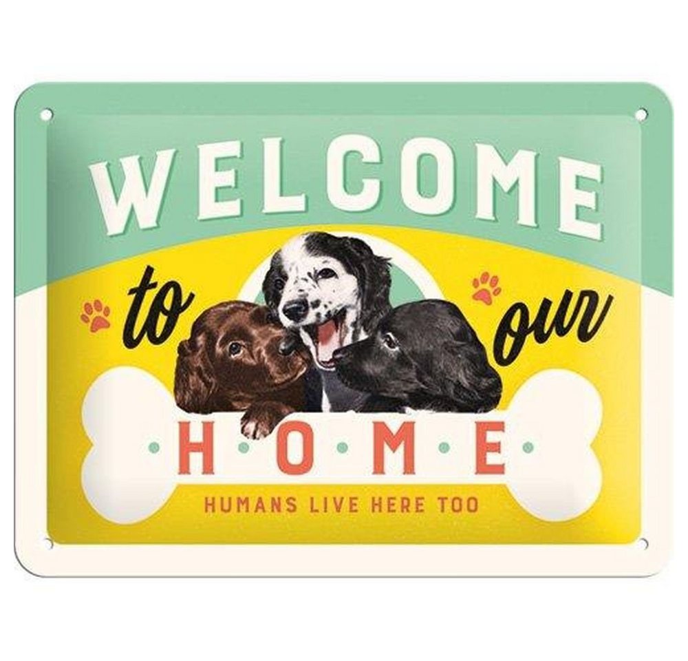 Nostalgic-Art Metallschild Blechschild 15x20 cm - Animal Club - Welcome Puppies von Nostalgic-Art