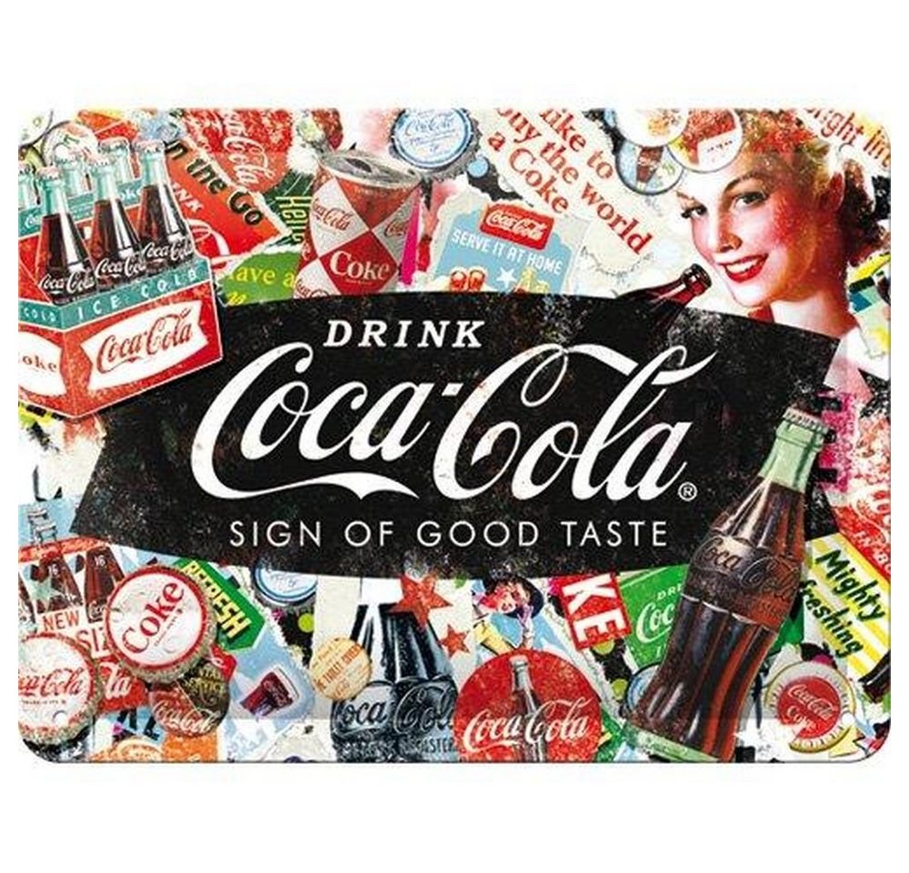 Nostalgic-Art Metallschild Blechschild 15x20 cm - Coca-Cola - Coca-Cola Collage von Nostalgic-Art