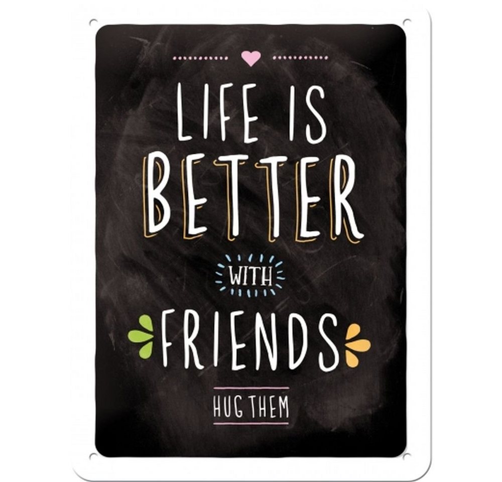 Nostalgic-Art Metallschild Blechschild 15x20 cm - Word Up - Life Is Better With Friends Nostalgic-Art Metallschild Blechschild 15x20 cm - Word Up - Life Is Better With Friends von Nostalgic-Art