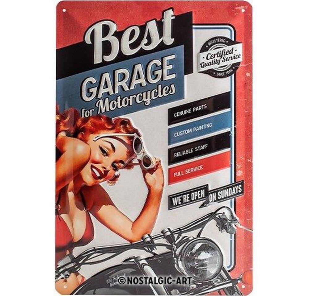 Nostalgic-Art Metallschild Blechschild 20 x 30cm - Best Garage - Best Garage - Red von Nostalgic-Art