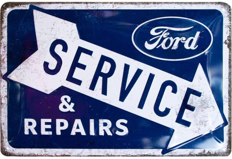 Nostalgic-Art Metallschild Blechschild 20 x 30cm - Ford - Ford - Service & Repairs von Nostalgic-Art