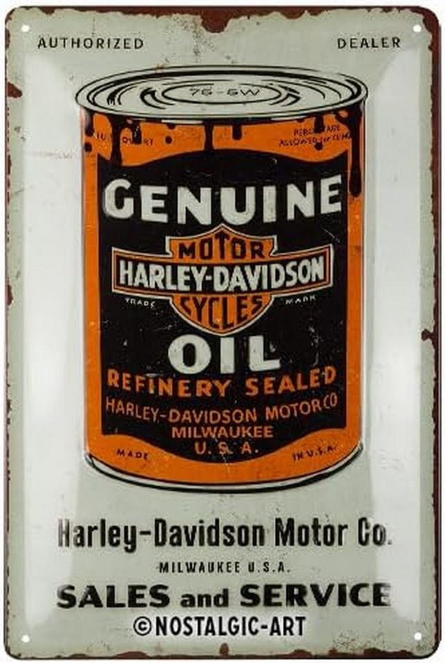 Nostalgic-Art Metallschild Blechschild 20 x 30cm - Harley-Davidson - Genuine Oil Can Nostalgic-Art Metallschild Blechschild 20 x 30cm - Harley-Davidson - Genuine Oil Can von Nostalgic-Art