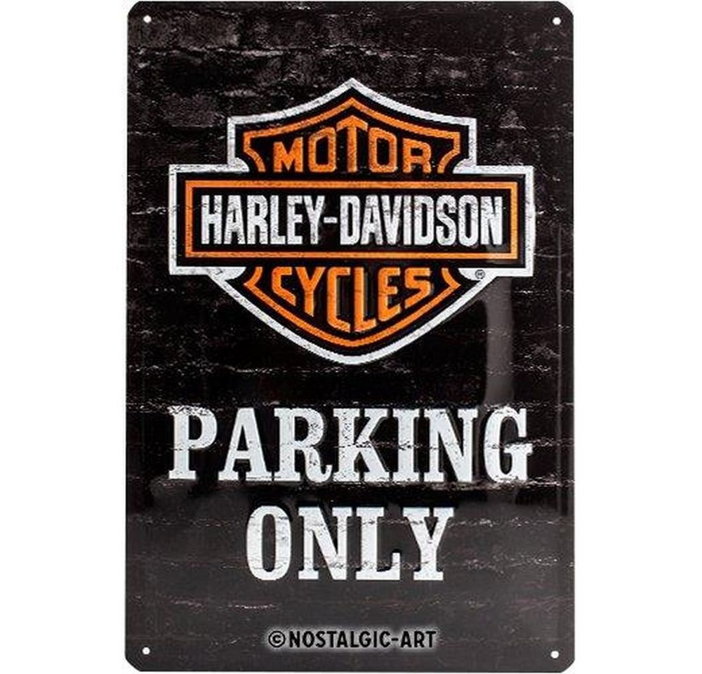 Nostalgic-Art Metallschild Blechschild 20 x 30cm - Harley-Davidson - Parking Only von Nostalgic-Art