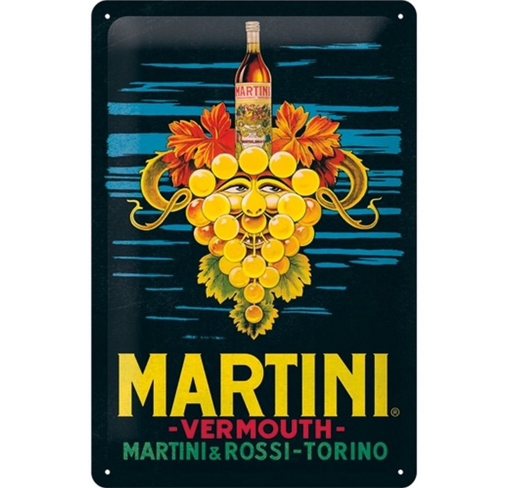 Nostalgic-Art Metallschild Blechschild 20 x 30cm - Martini - Vermouth Grapes von Nostalgic-Art