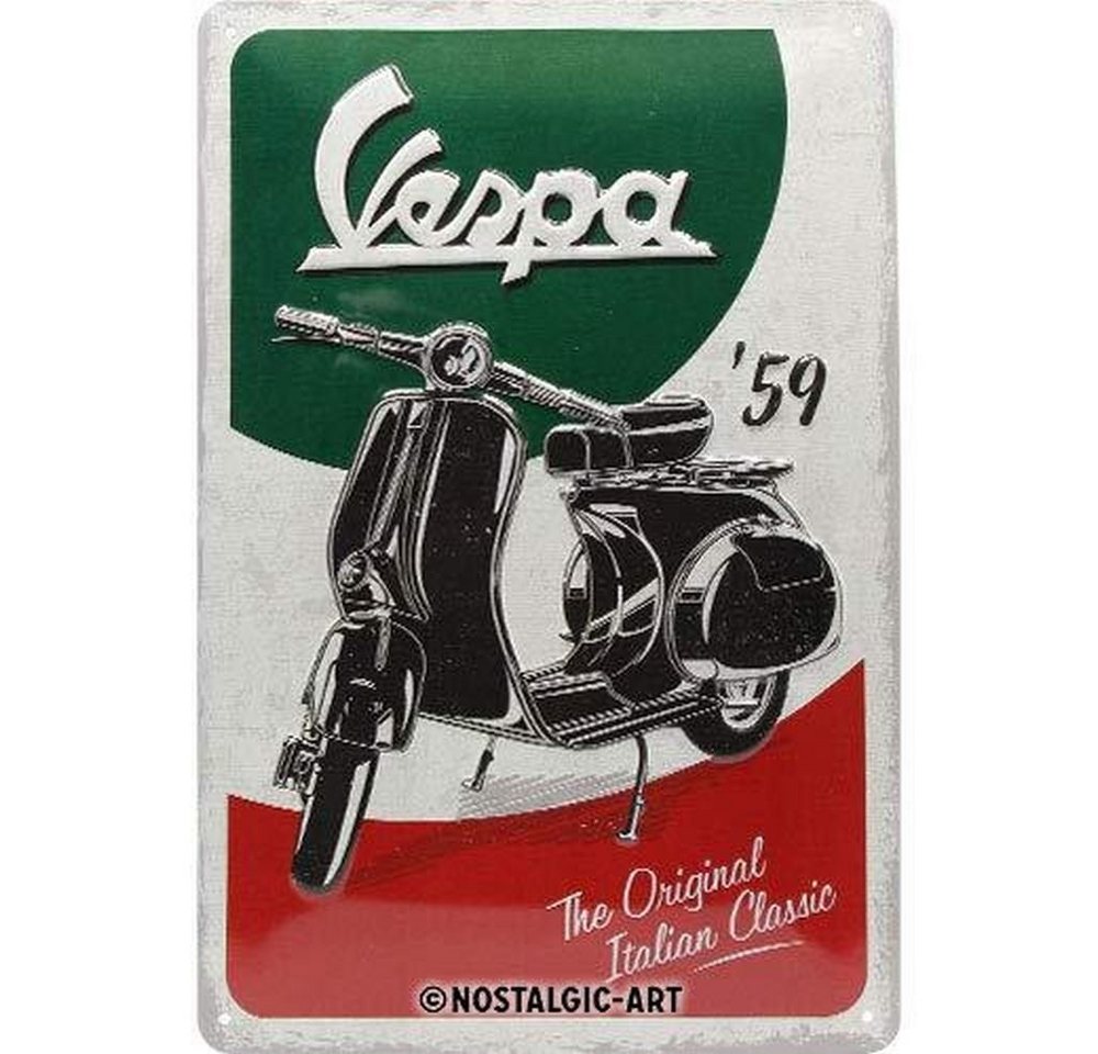 Nostalgic-Art Metallschild Blechschild 20 x 30cm - Vespa - The Italian Classic von Nostalgic-Art