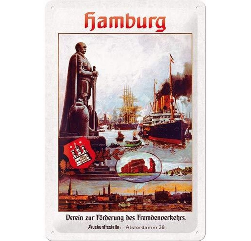 Nostalgic-Art Metallschild Blechschild 20x30cm - Hamburg Verein zur Förderung des Fremdenverkehrs Nostalgic-Art Metallschild Blechschild 20x30cm - Hamburg Verein zur Förderung des Fremdenverkehrs von Nostalgic-Art