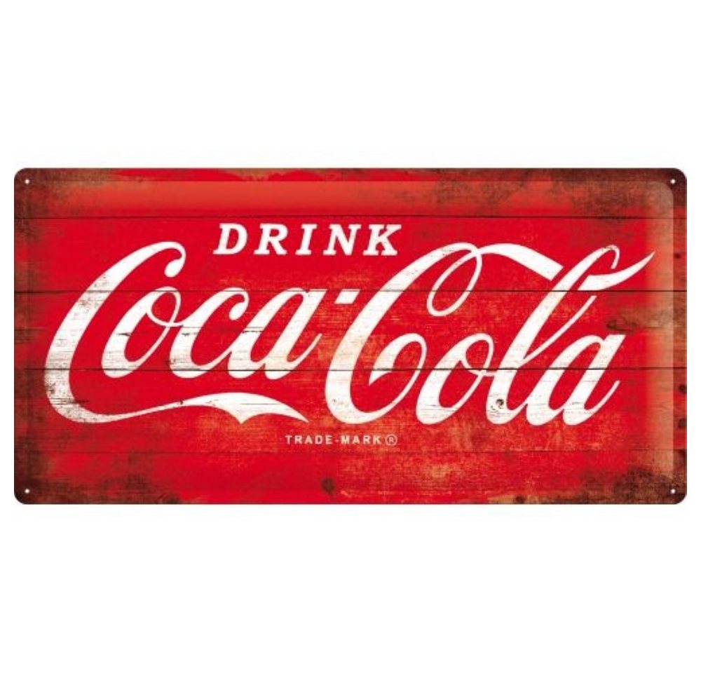 Nostalgic-Art Metallschild Blechschild 25 x 50 cm - Coca-Cola - Logo Red von Nostalgic-Art