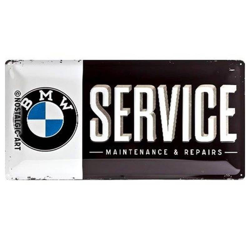 Nostalgic-Art Metallschild Blechschild 25 x 50cm - BMW - BMW Service von Nostalgic-Art