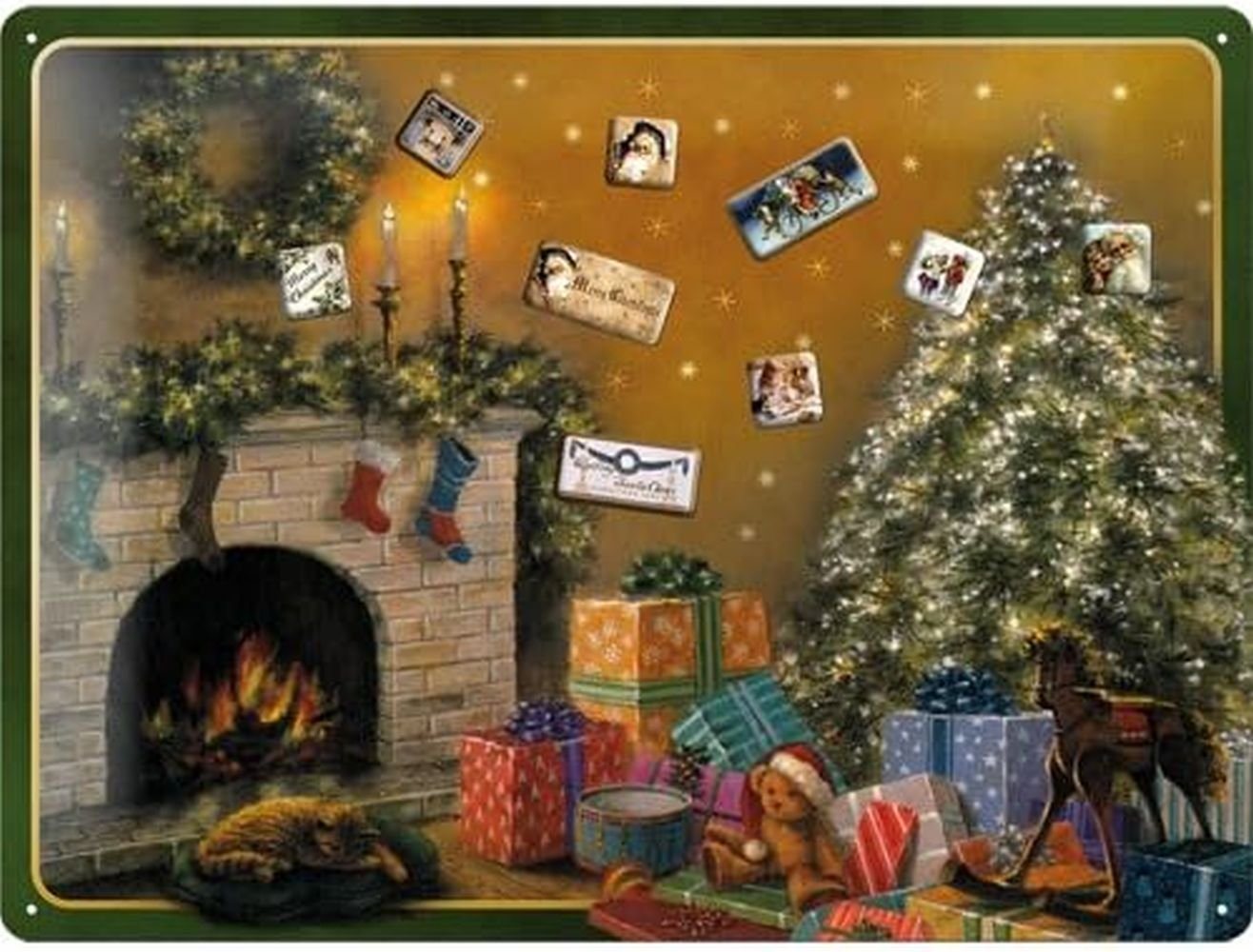 Nostalgic-Art Metallschild Blechschild 30 x 40 cm - Magnettafel - Winter Time Christmas Tree von Nostalgic-Art