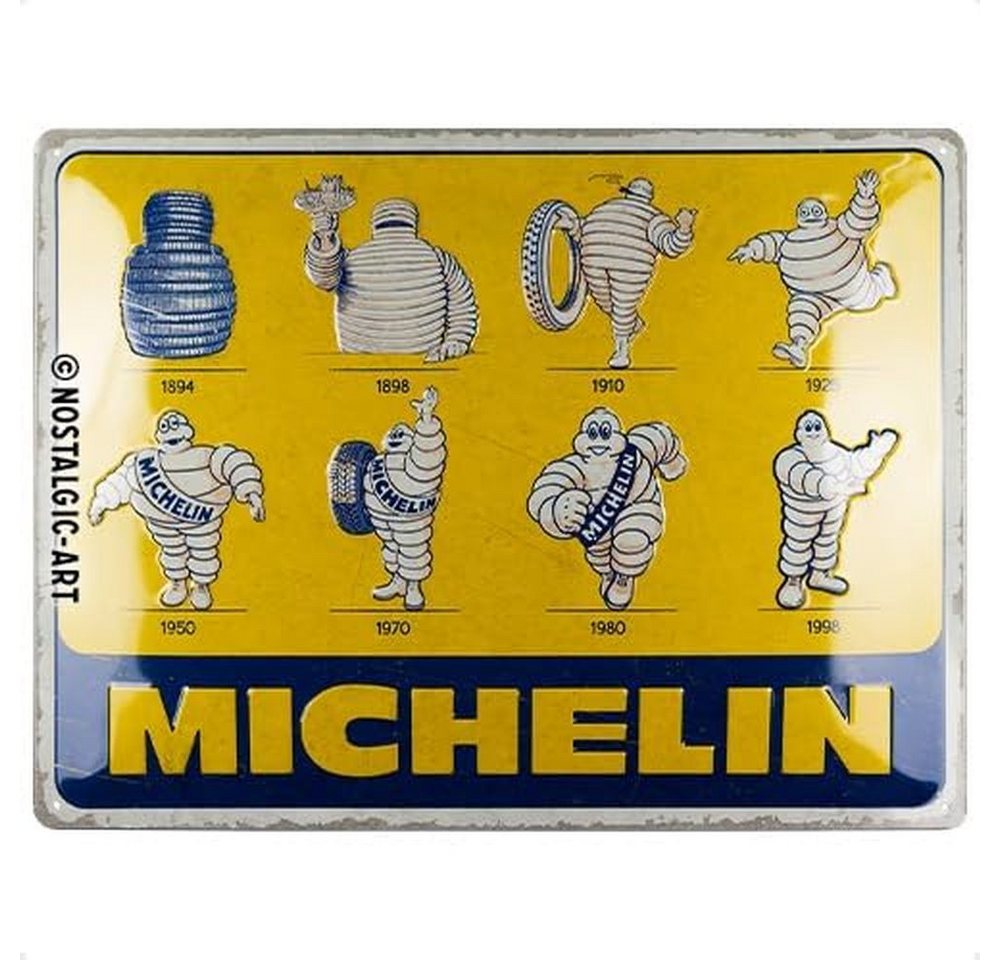 Nostalgic-Art Metallschild Blechschild 30 x 40 cm - Michelin - Logo Evolution Nostalgic-Art Metallschild Blechschild 30 x 40 cm - Michelin - Logo Evolution von Nostalgic-Art