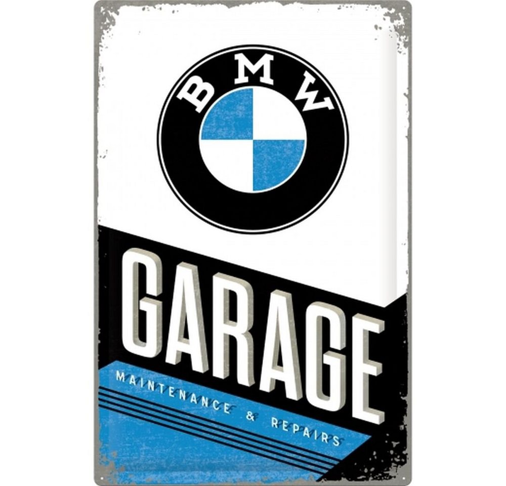 Nostalgic-Art Metallschild Blechschild 40 x 60 cm - BMW - BMW Garage von Nostalgic-Art