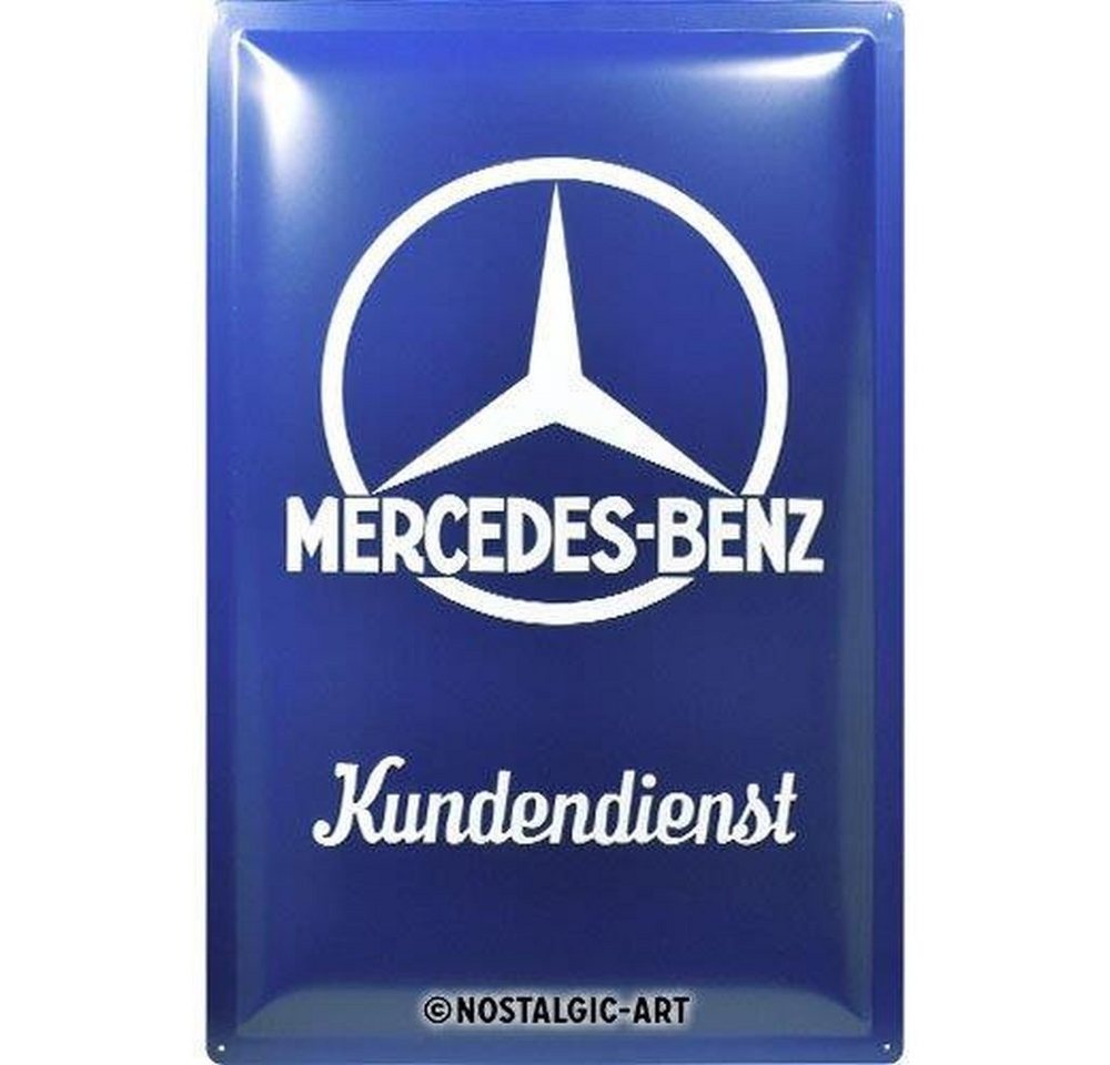 Nostalgic-Art Metallschild Blechschild 40 x 60 cm - Mercedes-Benz - Mercedes-Benz Kundendienst von Nostalgic-Art