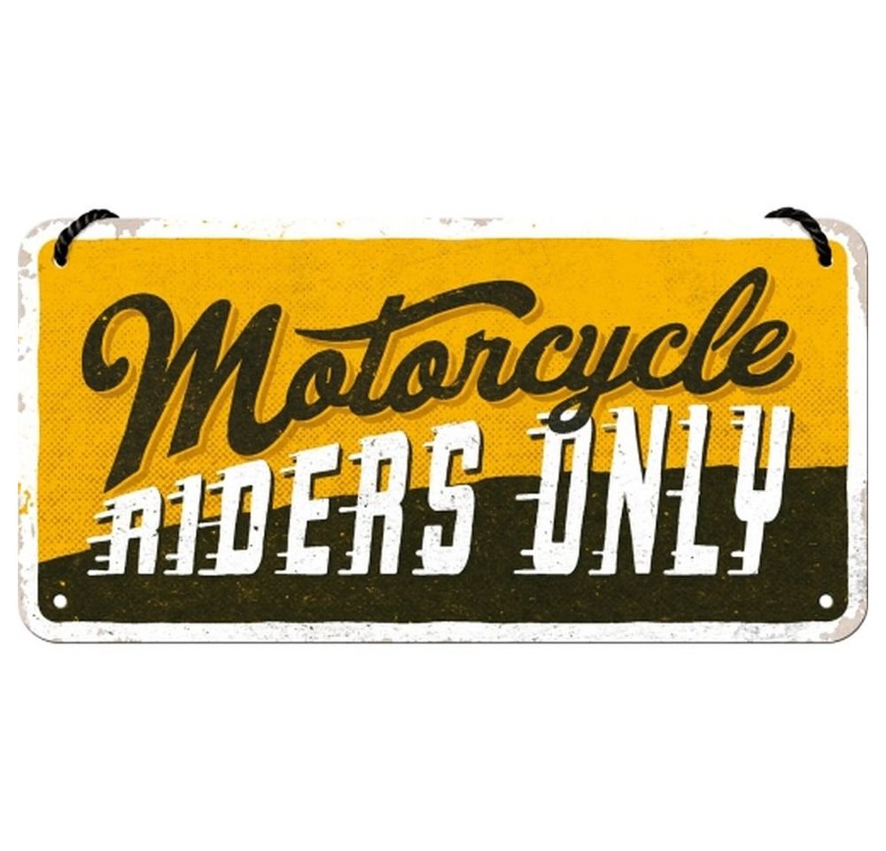 Nostalgic-Art Metallschild Hängeschild - Motorcycle Riders Only von Nostalgic-Art