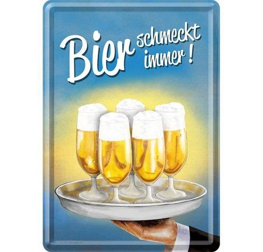 Nostalgic-Art Metallschild Blechpostkarte - Open Bar - Bier schmeckt immer Nostalgic-Art Metallschild Blechpostkarte - Open Bar - Bier schmeckt immer von Nostalgic-Art
