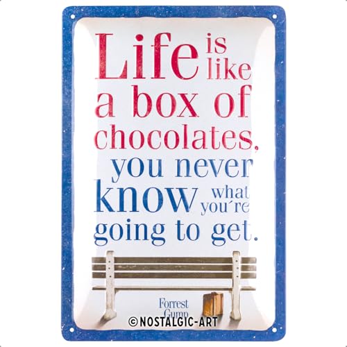 Nostalgic-Art Retro Blechschild, 20 x 30 cm, Forrest Gump – Chocolate – Geschenk-Idee für Film-Fans, Original Lizenzprodukt (OLP), aus Metall, Vintage Design, Blechschilder Sprüche Nostalgic-Art Retro Blechschild, 20 x 30 cm, Forrest Gump – Chocolate – Geschenk-Idee für Film-Fans, Original Lizenzprodukt (OLP), aus Metall, Vintage Design, Blechschilder Sprüche von Nostalgic-Art