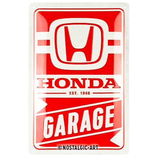 Nostalgic-Art Retro Blechschild, 20 x 30 cm, Honda AM – Garage – Geschenk-Idee für Honda-Zubehör Fans, Original Lizenzprodukt (OLP), aus Metall, Vintage Design, Blechschilder Sprüche von Nostalgic-Art