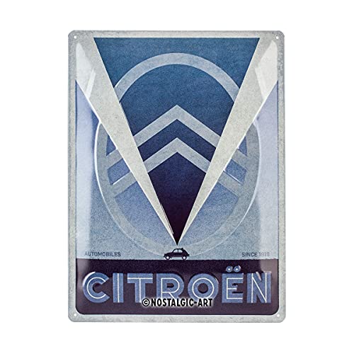 Nostalgic-Art Retro Blechschild, 30 x 40 cm, Citroen – 2CV Logo Blue – Geschenk-Idee für Citroen-Zubehör Fans, Original Lizenzprodukt (OLP), aus Metall, Vintage Design, Blechschilder Sprüche Nostalgic-Art Retro Blechschild, 30 x 40 cm, Citroen – 2CV Logo Blue – Geschenk-Idee für Citroen-Zubehör Fans, Original Lizenzprodukt (OLP), aus Metall, Vintage Design, Blechschilder Sprüche von Nostalgic-Art