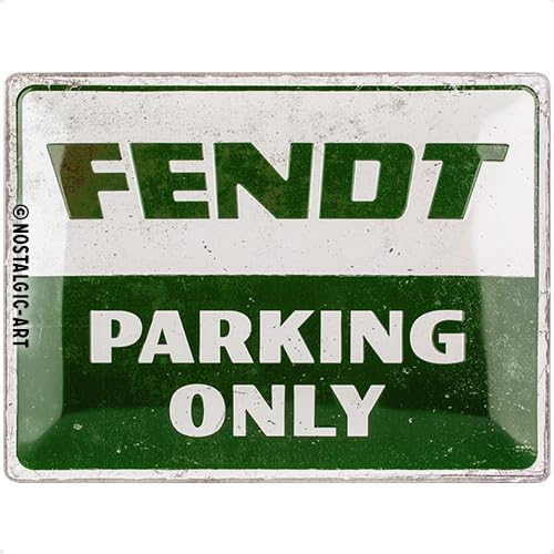 Nostalgic-Art Retro Blechschild, 30 x 40 cm, Fendt – Parking Only – Geschenk-Idee für Traktor-Fans, aus Metall, Vintage Design von Nostalgic-Art