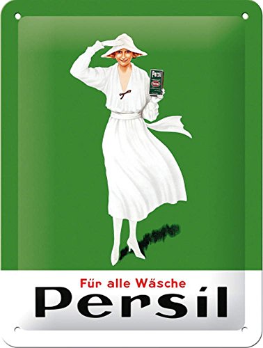 Nostalgic-Art Retro Blechschild Persil – Weiße Dame 1922 – Geschenk-Idee für Nostalgie-Fans, aus Metall, Vintage-Design, 15 x 20 cm von Nostalgic-Art