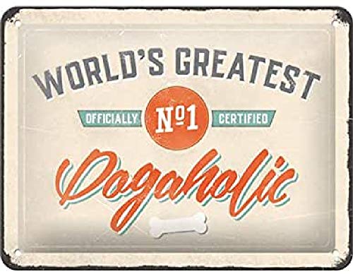 Nostalgic-Art Retro Blechschild PfotenSchild – Dogaholic – Geschenk-Idee für Hunde-Besitzer, aus Metall, Vintage-Design zur Dekoration, 15 x 20 cm Nostalgic-Art Retro Blechschild PfotenSchild – Dogaholic – Geschenk-Idee für Hunde-Besitzer, aus Metall, Vintage-Design zur Dekoration, 15 x 20 cm von Nostalgic-Art