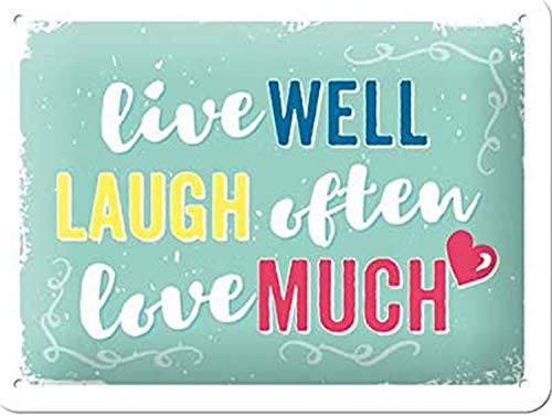 Nostalgic-Art Retro Blechschild Word Up – Live Laugh Love – Geschenk-Idee für Nostalgie-Fans, aus Metall, Vintage-Design mit Spruch, 15 x 20 cm Nostalgic-Art Retro Blechschild Word Up – Live Laugh Love – Geschenk-Idee für Nostalgie-Fans, aus Metall, Vintage-Design mit Spruch, 15 x 20 cm von Nostalgic-Art