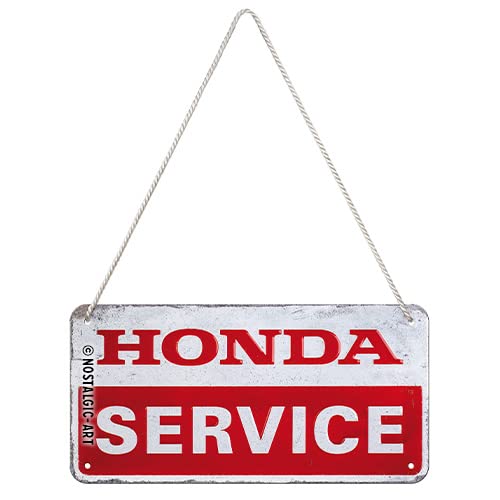 Nostalgic-Art Retro Hängeschild, 10 x 20 cm, Honda MC – Service – Geschenk-Idee für Honda-Zubehör Fans, aus Metall, Vintage Design von Nostalgic-Art