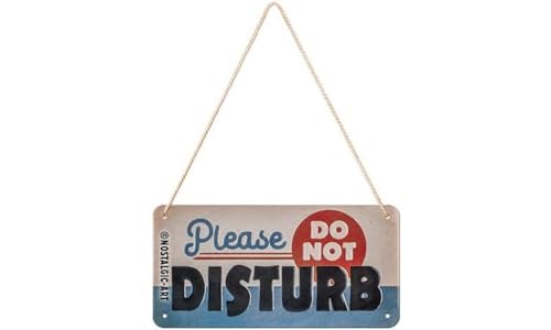 Nostalgic-Art Retro Hängeschild, 10 x 20 cm, Do Not Disturb – Warnschild als Geschenk-Idee, aus Metall, Vintage Design mit Spruch von Nostalgic-Art
