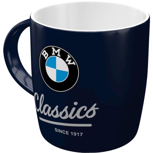 Nostalgic-Art Retro Kaffee-Becher, 330 ml, BMW – Classics – Geschenk-Idee für BMW Accessoires Fans, Keramik-Tasse, Vintage Design von Nostalgic-Art