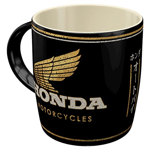 Nostalgic-Art Retro Kaffee-Becher, 330 ml, Honda – Motorcycles Gold – Geschenk-Idee für Biker, Keramik-Tasse, Vintage Design von Nostalgic-Art