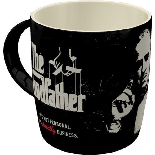 Nostalgic-Art Retro Kaffee-Becher, 330 ml, The Godfather – Strictly Business – Geschenk-Idee für Film-Fans, Keramik-Tasse, Vintage Design von Nostalgic-Art