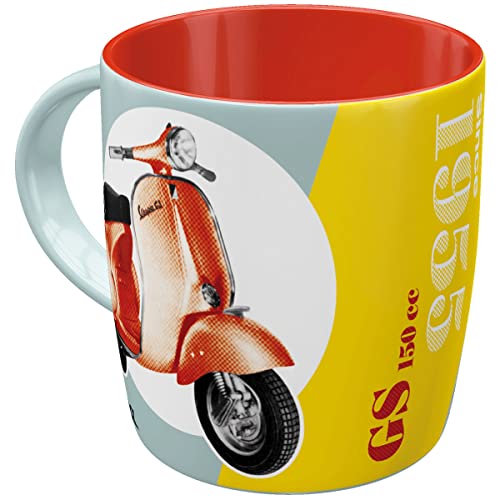 Nostalgic-Art Retro Kaffee-Becher, 330 ml, Vespa – GS 150 Since 1955 – Geschenk-Idee für Roller-Fans, Keramik-Tasse, Vintage Design von Nostalgic-Art