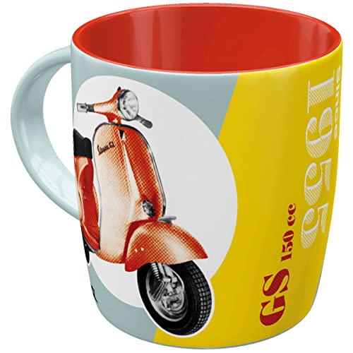 Nostalgic-Art Retro Kaffeebecher, 330 ml, Vespa – GS 150 Since 1955 – Geschenk-Idee für Roller-Fans, Original Lizenzprodukt (OLP), Keramik-Tasse für Kaffee, Vintage Design Nostalgic-Art Retro Kaffeebecher, 330 ml, Vespa – GS 150 Since 1955 – Geschenk-Idee für Roller-Fans, Original Lizenzprodukt (OLP), Keramik-Tasse für Kaffee, Vintage Design von Nostalgic-Art