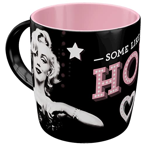 Nostalgic-Art Retro Kaffee-Becher, 330 ml, Marilyn – Some Like It Hot – Geschenk-Idee für Film-Fans, Keramik-Tasse, Vintage Design mit Spruch von Nostalgic-Art
