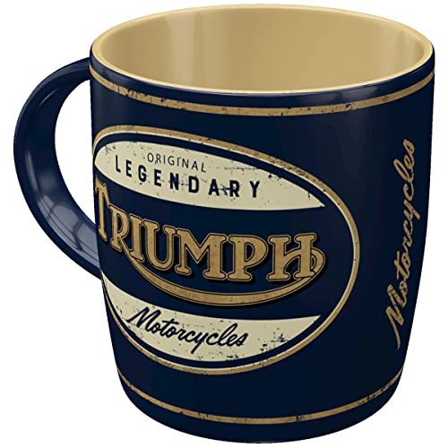 Nostalgic-Art Retro Kaffeebecher, 330 ml, Triumph – Legendary Motorcycles – Geschenk-Idee für Biker, Original Lizenzprodukt (OLP), Keramik-Tasse für Kaffee, Vintage Design von Nostalgic-Art