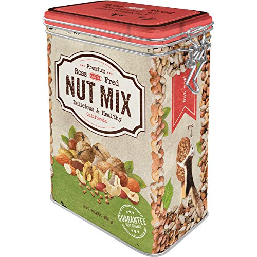 Nostalgic-Art Retro Aromadose, 1,3 l, Nut Mix – Geschenk-Idee für die Küche, Blech-Dose mit Aromadeckel, Vintage Design von Nostalgic-Art