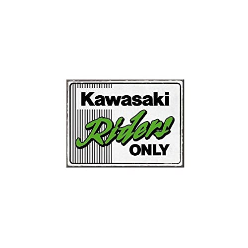 Nostalgic-Art Retro Kühlschrank-Magnet, 6 x 8 cm, Kawasaki – Riders Only Ninja – Geschenk-Idee für Biker, aus Metall, Vintage Design von Nostalgic-Art