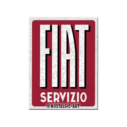 Nostalgic-Art, Retro Kühlschrank-Magnet, FIAT – Servizio – Geschenk-Idee für Auto-Fans, aus Metall, Vintage-Design, 6 x 8 cm von Nostalgic-Art