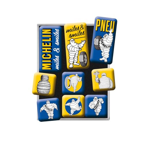 Nostalgic-Art Retro Kühlschrank-Magnete, 9 Stück, Michelin – Logo Evolution – Geschenk-Idee für Motor-Fans, Magnetset für Magnettafel, Vintage Design Nostalgic-Art Retro Kühlschrank-Magnete, 9 Stück, Michelin – Logo Evolution – Geschenk-Idee für Motor-Fans, Magnetset für Magnettafel, Vintage Design von Nostalgic-Art