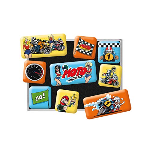 Nostalgic-Art Retro Kühlschrank-Magnete, 9 Stück, MOTOmania – The Winner Takes It All – Geschenk-Idee für Biker, Magnetset für Magnettafel, Vintage Design Nostalgic-Art Retro Kühlschrank-Magnete, 9 Stück, MOTOmania – The Winner Takes It All – Geschenk-Idee für Biker, Magnetset für Magnettafel, Vintage Design von Nostalgic-Art