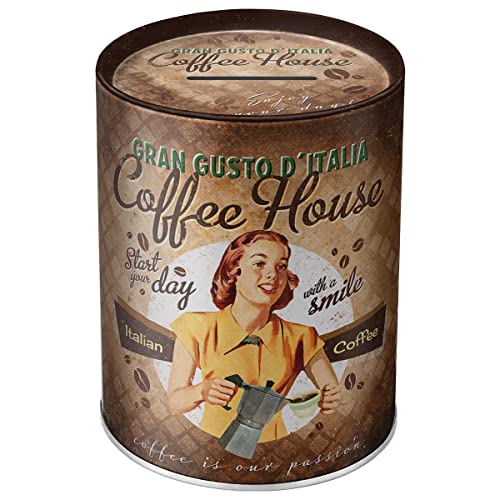 Nostalgic-Art Retro Spardose, 1 l, Coffee Fund – Geschenk-Idee für Kaffee-Fans, Sparschwein aus Metall, Vintage Blech-Sparbüchse, Kaffee-Deko von Nostalgic-Art