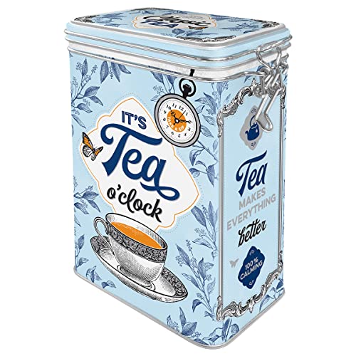 Nostalgic-Art Retro Teedose, 1,3 l, Classic Tea, Geschenk-Idee für Tee-Liebhaber, Blech-Dose mit Aromadeckel, Vintage Design von Nostalgic-Art