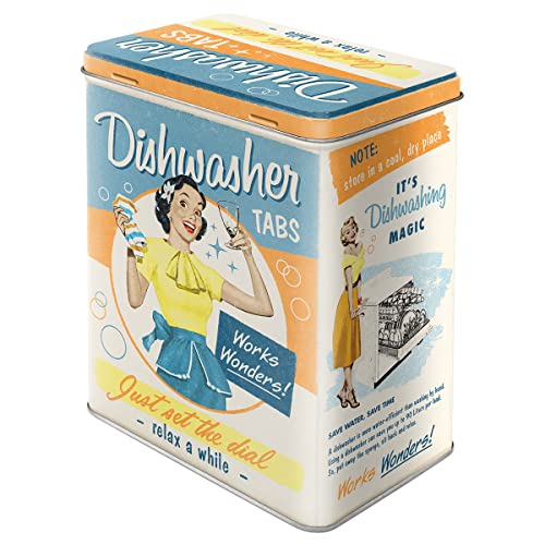 Nostalgic-Art Retro Vorratsdose L, 3 l, Dishwasher Tabs – Geschenk-Idee für Nostalgie-Fans, Große Blech-Dose, Vintage Design von Nostalgic-Art