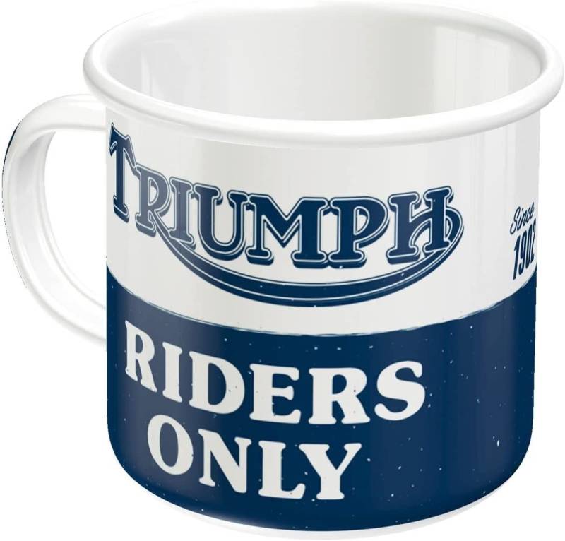 Nostalgic-Art Tasse Emaille-Becher - Triumph - Triumph Riders Only von Nostalgic-Art