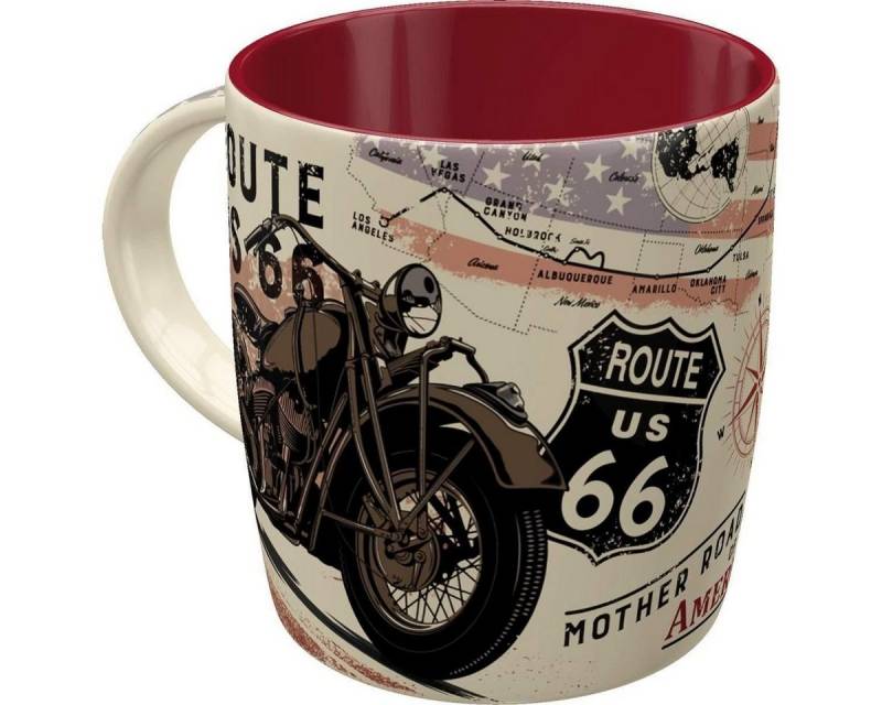 Nostalgic-Art Tasse Kaffeetasse - US Highways - Route 66 Bike Map von Nostalgic-Art