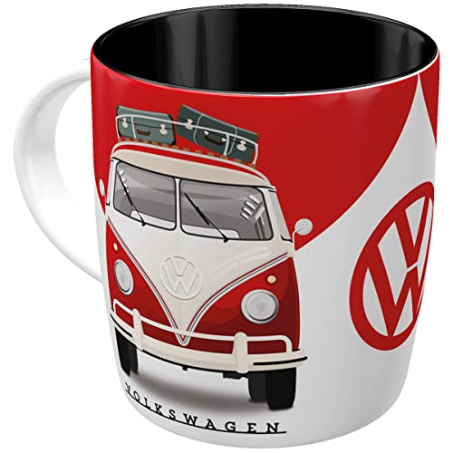 Nostalgic-Art Retro Kaffee-Becher, 330 ml, VW – Good In Shape – Volkswagen Bus Geschenk-Idee, Keramik-Tasse, Vintage Design von Nostalgic-Art