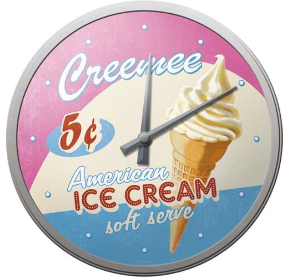 Nostalgic-Art Wanduhr American Ice Cream von Nostalgic-Art