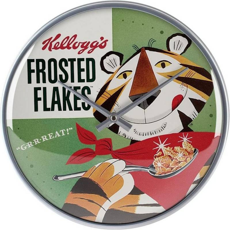 Nostalgic-Art Wanduhr Küchenuhr - Kellogg's Frosted Flakes Tony Tiger – Ø 31 cm von Nostalgic-Art
